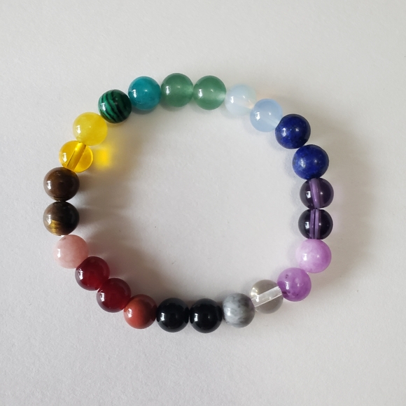 healing 7 chakra beads Stratchy Bracelet yoga stone - Picture 5 of 7